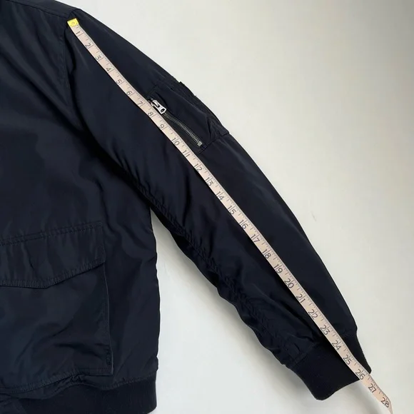 Gap men’s navy bomber jacket with sherpa collar - Picture 12 of 13